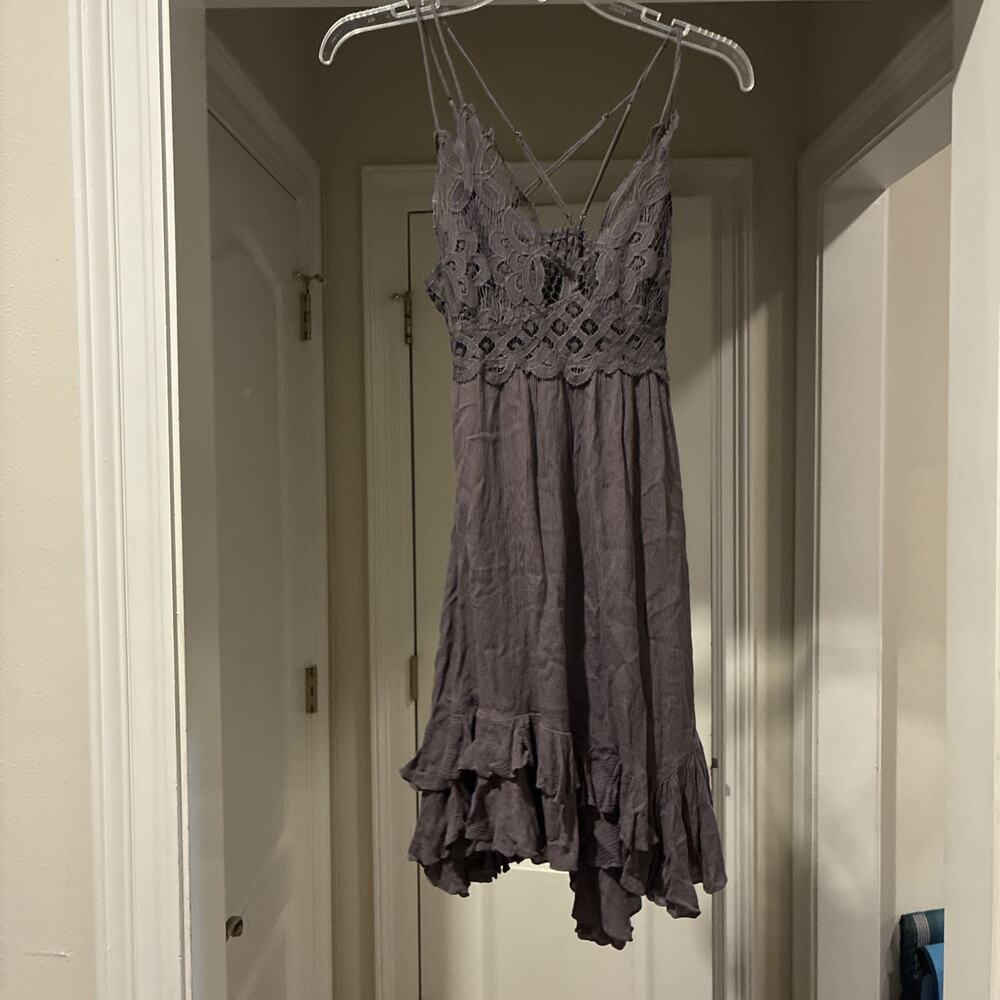 Free People FP One handcrafted label Lacy Skimpy Witchy Gypsy Festival Dress